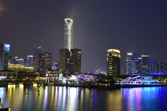 苏州金鸡湖夜景