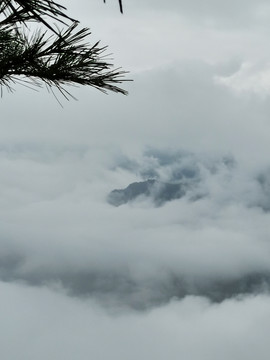 云海云雾缭绕山中云雾