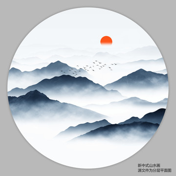 禅意山水画