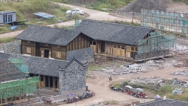 屏山十二景书楼镇马湖古城