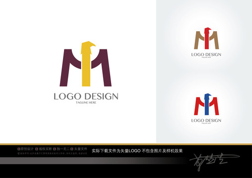 Mi字母logo