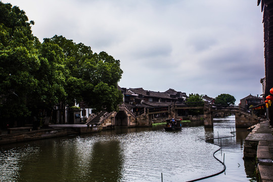 西塘古镇民居河道