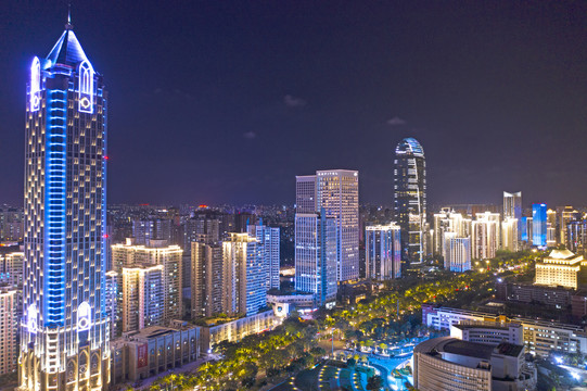 海口市夜景滨海大道夜景