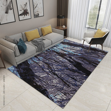北欧抽象棕色地毯地垫