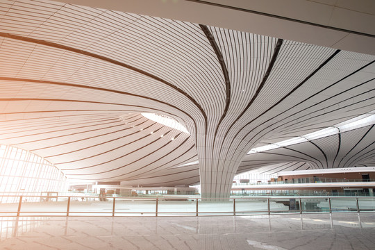 北京大兴国际机场航站楼内部