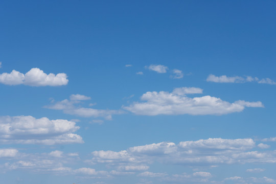 户外晴朗天空中的蓝天白云