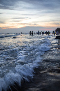 海滩夕阳风光