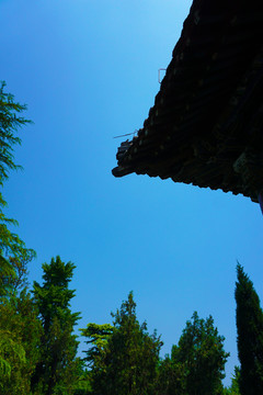 仿古建筑屋檐屋脊