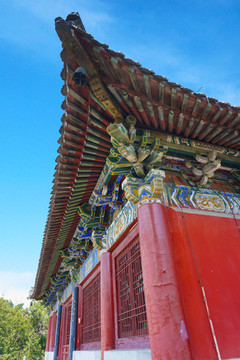 仿古建筑屋檐屋脊