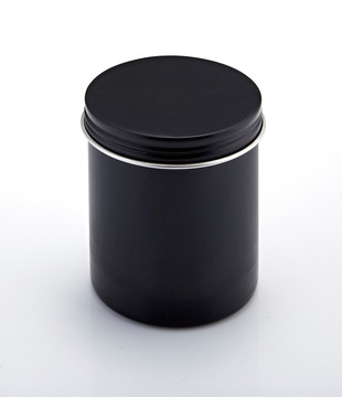 广口瓶圆罐黑罐黑圆盒铝罐子