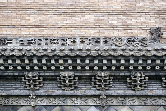 中式古建构件砖雕装饰