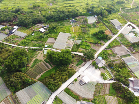 中国南方平原农田航拍