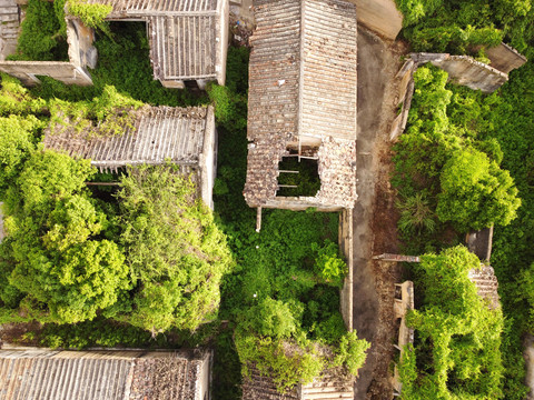 中国潮汕地区建筑航拍