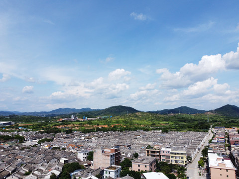 中国潮汕地区建筑航拍