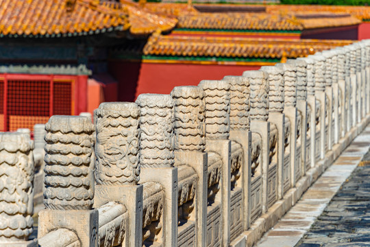 北京故宫大理石柱
