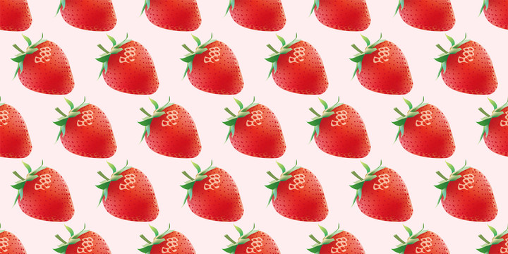 红草莓无缝背景