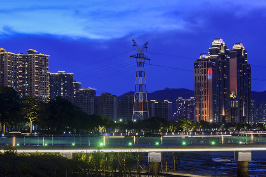 厦门海沧湾夜景