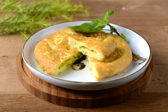 鸡蛋葱油饼