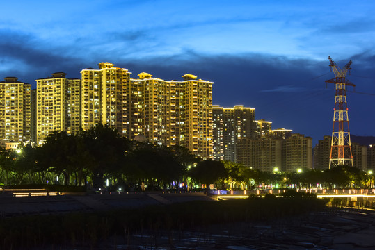 厦门海沧湾夜景