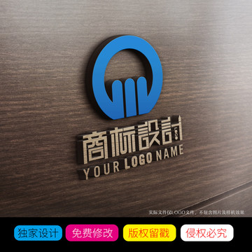 耳机字母MO商标LOGO设计