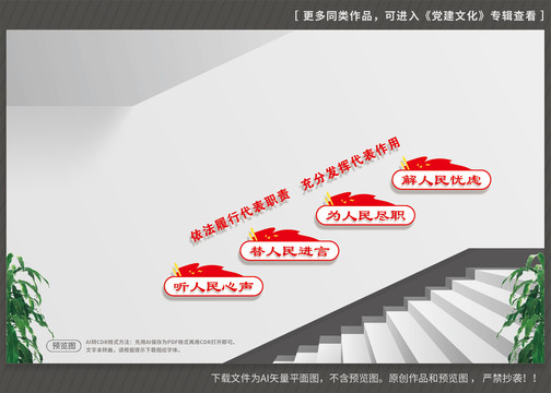 人大代表楼梯文化墙