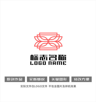 莲花座标志logo
