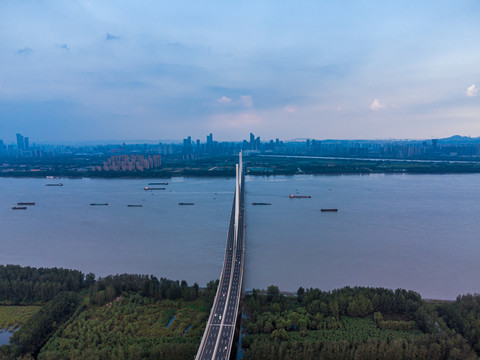 南京长江五桥夜景