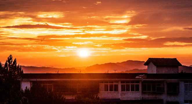 日落夕阳落日美景