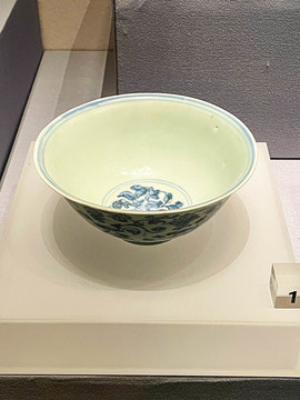 青花花卉纹瓷碗