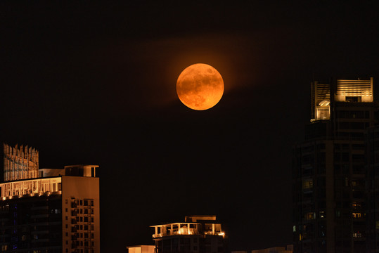 广州城市十五的月亮
