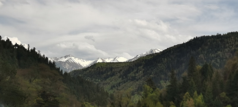 远处的雪山