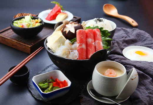 日式牛肉小火锅套餐
