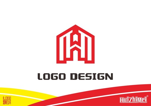 H字母logo房地产标志商标