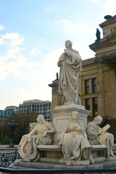 德国柏林御林广场席勒塑像
