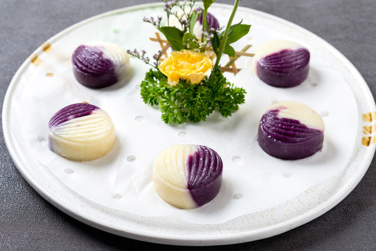 紫薯淮山糕