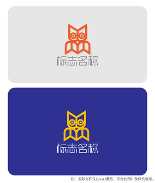 猫头鹰logo字母logo