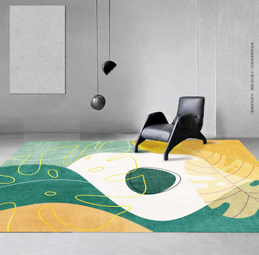 抽象简约北欧分层地毯设计