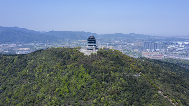 湖州仁皇山景区航拍