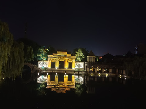 台儿庄古城夜景