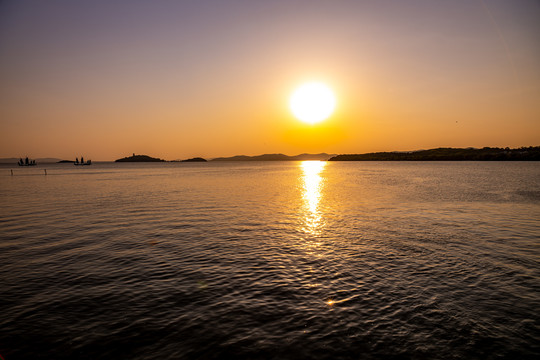 江苏无锡太湖鼋头渚风景区黄昏