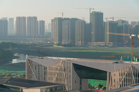 中国四川成都天府新区城市建设