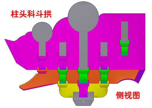 柱头科斗拱侧视l图