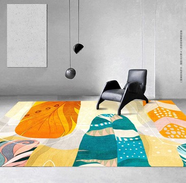 抽象北欧手绘地毯