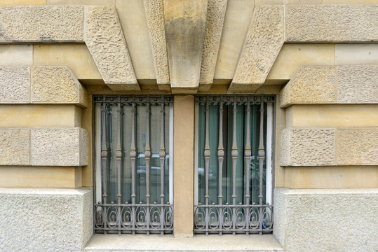 柏林博物馆岛历史建筑外墙和窗户