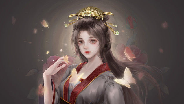 古风美女插画