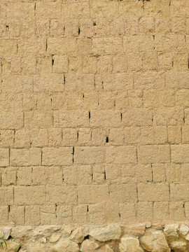 乡村农村民居土砖墙