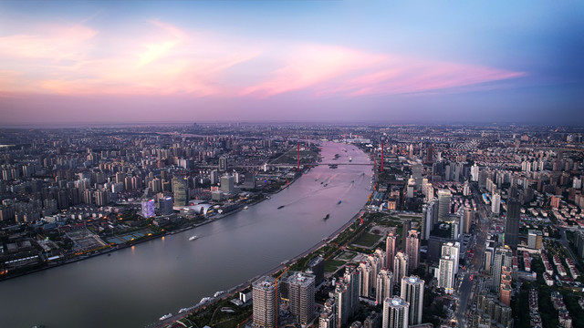 航拍浦东新区风景