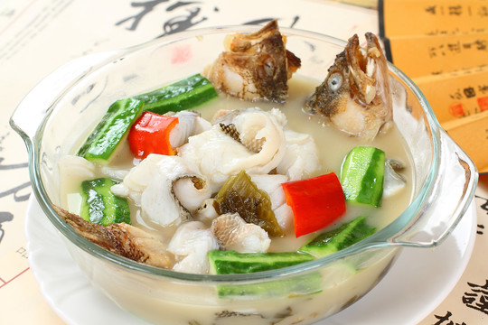 丝瓜浸鲈鱼