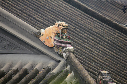 中国岭南古建筑局部特写