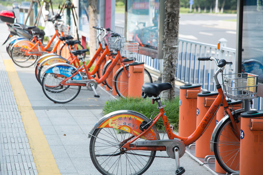 南京市区里的公共自行车